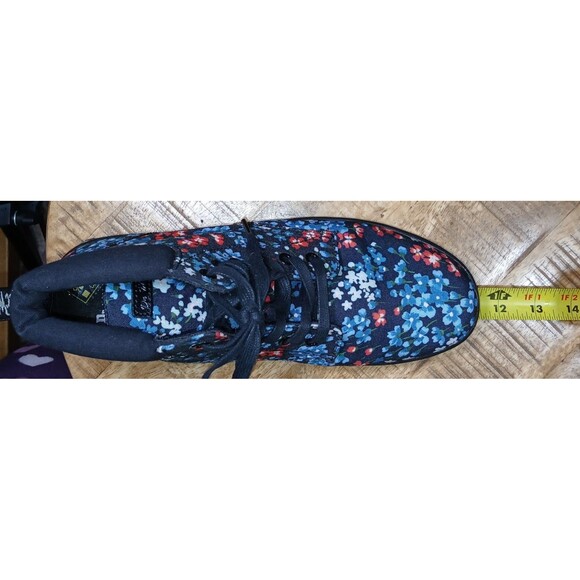 Dr Martens Women's Floral Boots Sz 10 Hippie Maelly Canvas Blue White Black Red - Picture 9 of 13